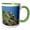 Green/White, variant on 3drose, Canada, Newfoundland, Elliston. Atlantic Puffins on Cliff Ledge, 11oz Two-tone Red Mug