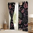 thumbnail image 3 of Homewish Tree Of Life Blackout Curtains Set of 2 (52x84 Each) For Teens Female Men,Chic Floral Flowers Window Curtains,Bohemian Theme Curtains and Drapes,Uxury Bedroom Decor, 3 of 6