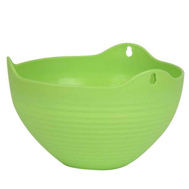 Maceta colgante Maceta colgante de plástico y resina verde Maceta colgante con cadena y red impermeable