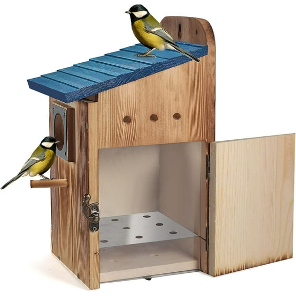 Bluebird house for outdoor use - Durable outdoor bird house with clear view panels and predator protection