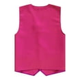 thumbnail image 4 of renvena Kids Button Volunteer Activity Vest Button Up Irregular Hem Waistcoat Sleeveless Waiter Hot Pink M, 4 of 5
