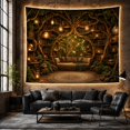 thumbnail image 6 of Library Like Interior with Built Into Massive Gnarled, Mystical Fantasy for Space Lovers, Galaxy Room Decor, Mother'S Day Gift, Tapestry Wall Hanging for Bedroom and Dorm, 6 of 7