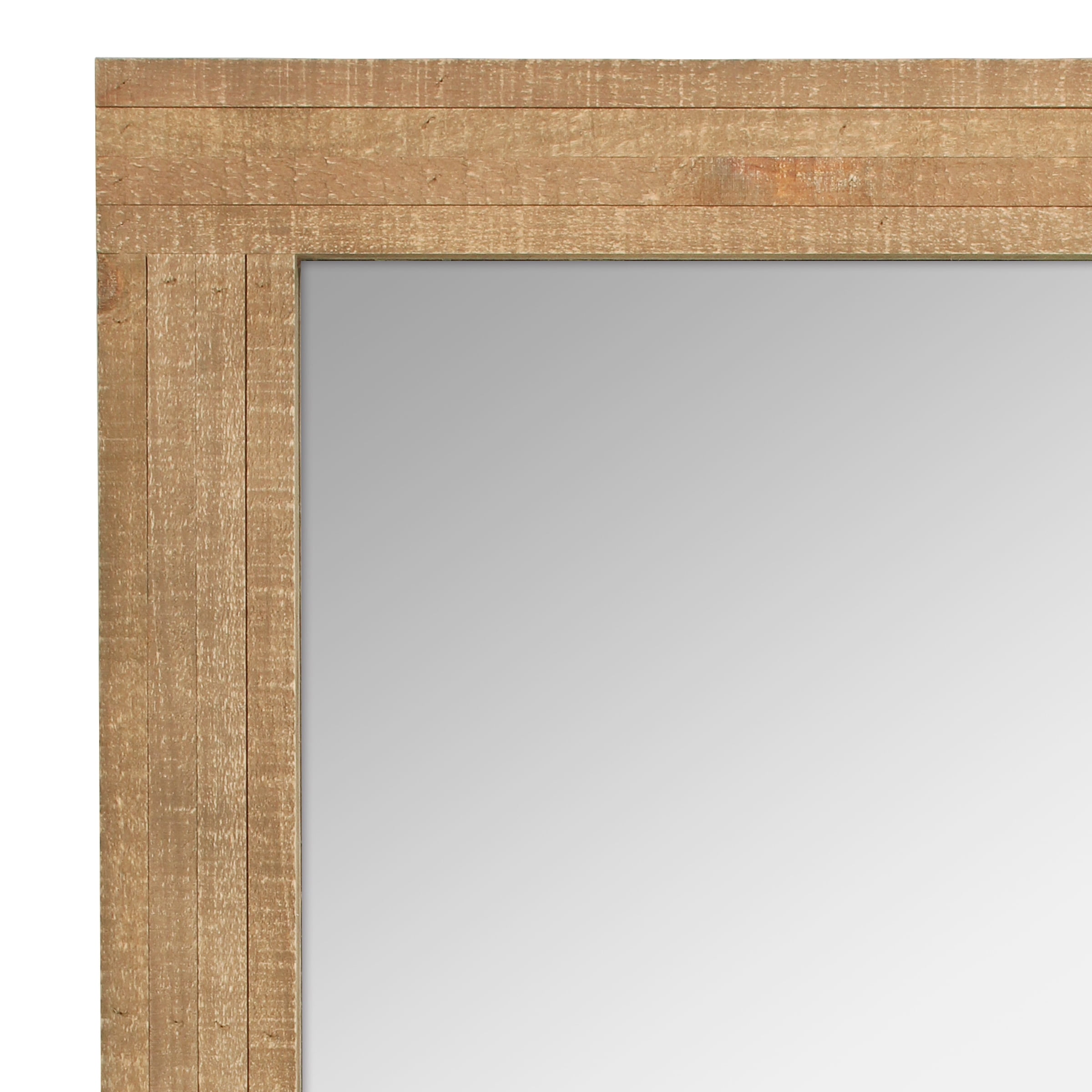 Stonebriar 24" x 18" Brown Country Rustic Rectangle Natural Wood Wall Mirror