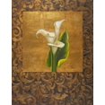 thumbnail image 2 of Pinto, Patricia 12x14 Black Ornate Wood Framed with Double Matting Museum Art Print Titled - Calla Lily with Arabesque I, 2 of 4