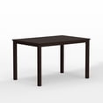 thumbnail image 5 of 5-PC - 48" Wood Dining Table + Slat Back Dining Chairs Dining Set in Dark Walnut, 5 of 10