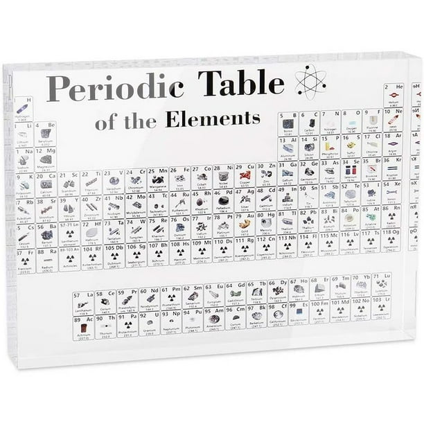Periodic Table with Real Elements Inside Acrylic Periodic Table with Elements Samples Gifts