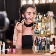 thumbnail image 1 of Estante de almacenamiento de cosméticos giratorio de 360 ​​grados ligero de lujo que ahorra espacio almacenamiento en el hogar, 1 of 8