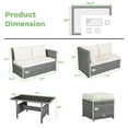 thumbnail image 2 of Patiojoy Ensemble de Mobilier de Jardin en Résine Tressée 7 Pcs, Canapé Extérieur en Rotin, Canapé de Conversation Blanc Cassé, 2 of 10