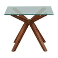thumbnail image 7 of Pemberly Row 24" Glass Top and Wood Base End Table in Walnut, 7 of 7