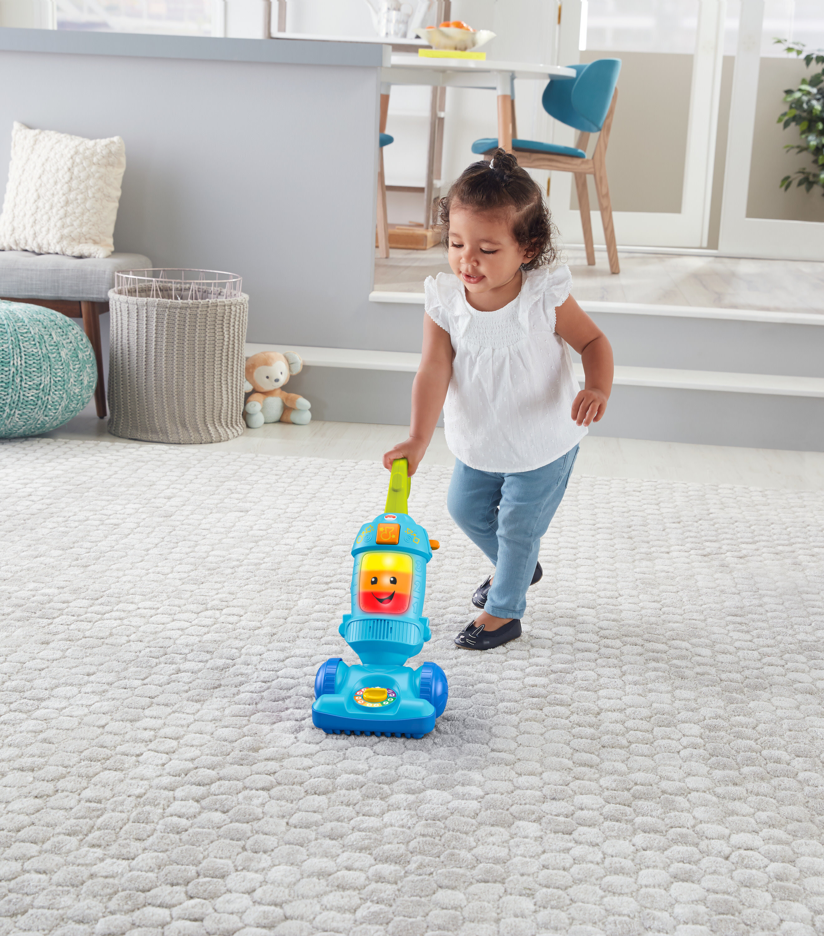 Fisher-Price Laugh & Learn Light-Up Learning Vacuum Electronic Toddler Push Toy - image 2 of 6