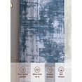 thumbnail image 6 of Navy Blue Ombre Sheer Curtains 45 Inch Length 2 Panels Set, Gradient Abstract Art Vintage Voile Window Treatment Rod Pocket Small Kitchen Curtains Drapes for Bedroom 52"x45"x2, 6 of 7