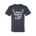 thumbnail image 2 of Wild Bobby, Best Buckin Dad Ever Funny Hunting, Father's Day, Men Graphic Tees, Vintage Heather Navy, 4XL, 2 of 3