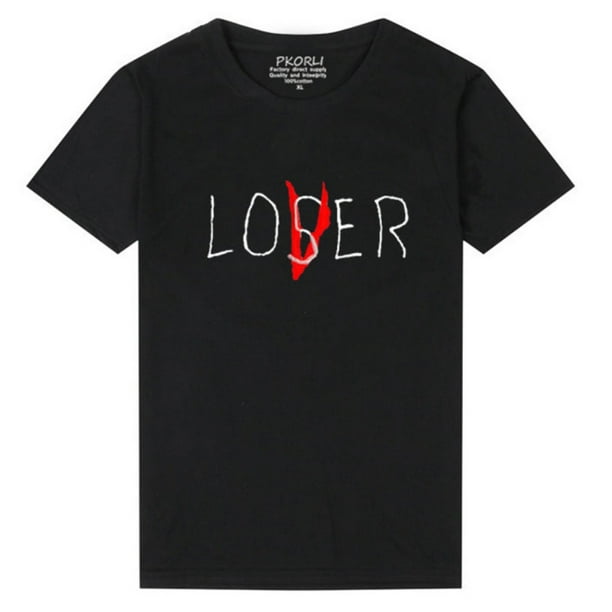 Ardorlove - Lover Loser T-shirt Printed Letters Women 100% Cotton Short ...