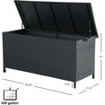 thumbnail image 2 of Grand Patio 108 Gallon Outdoor Wicker Storage Box with Lids & Wheels, Black, 2 of 9