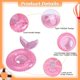 thumbnail image 3 of 2 uds flotador de natación para bebé, anillo de natación inflable para bebé con asiento para bebés/niños pequeños de 6 a 36 meses, anillo de flotador de cintura para niños (rosa), 3 of 5