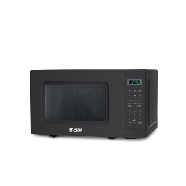 Commercial Chef 0.7 Cu Ft Microwave with 10 Power Levels, 700W Microwave with Digital Display, Countertop Microwave