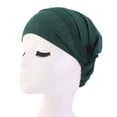 thumbnail image 1 of Green Heardband 1 Pcs Solid Color Headband Anti Slip Buttons Head Doctor Kerchief Hat, 1 of 4