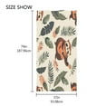 thumbnail image 4 of Ryvnso Sloth Play Guitar Palm Leaf Oversized Beach Towel Microfiber Bath Blankets Swimming Fitness 37" x 74", 4 of 5