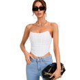 thumbnail image 4 of SAYFUT Strapless Corset Fashion Party Boned Bustier Tube Crop Top Push Up Cute Outfits for Women Going Out Underbust Corset Bustier, 4 of 8