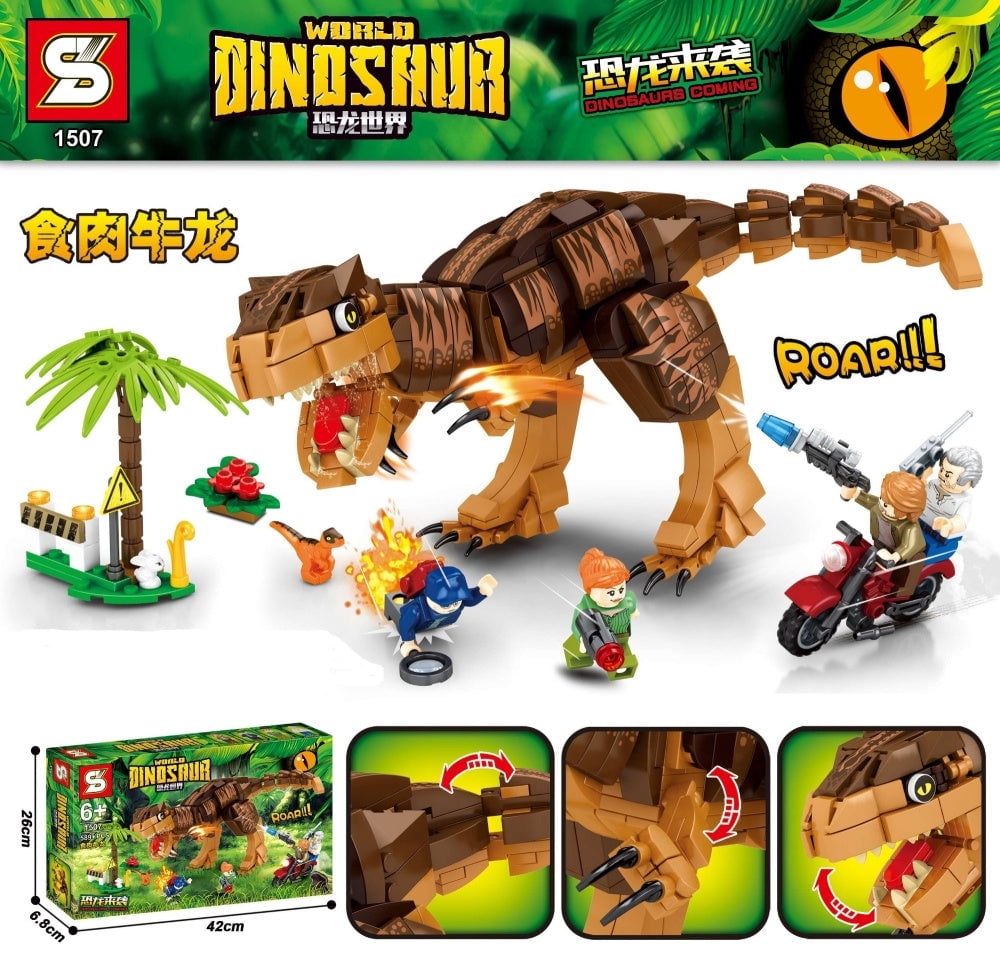Building Blocks | SY1507 Jurassic Carnotaurus Dinosaur 589pcs