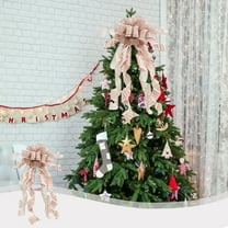 Christmas Tree Toppers Skegnu Large Lattice Sequins Ribbon Bow Christmas Decoration Scene Arrangement Christmas Tree Top Bow Holiday Gift Finder