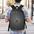 thumbnail image 5 of Uemuo Black Spider On Web Printed Durable 17-inch Student Backpack - Lightweight, Waterproof, Adjustable Straps, Ideal for School, Work, Travel, 5 of 5