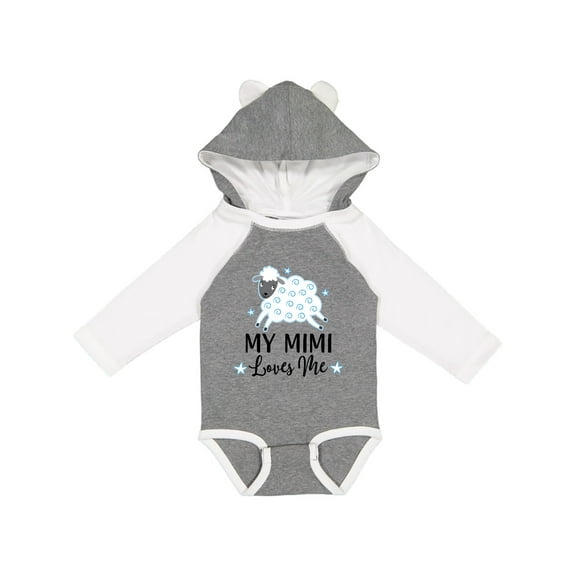 Inktastic My Mimi Loves Me Baby Lamb Boys or Girls Long Sleeve Baby Bodysuit