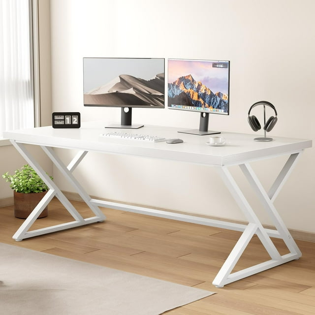 Rustic Computer Desk Metal Wood Home Office Desk Industrial Simple Study Executive Desk for Writing Work Wooden Student Gaming Computer PC Table with Storage for Bedroom Inch Rustic