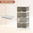 thumbnail image 2 of Favory 4 Tier Stackable Storage Bins with Lids, 18 GalFoldable Shoe Storage Box with Detachable Wheels & Flip-Up Doors, Collapsible Closet Organizers and Storage Bins, 2 of 11