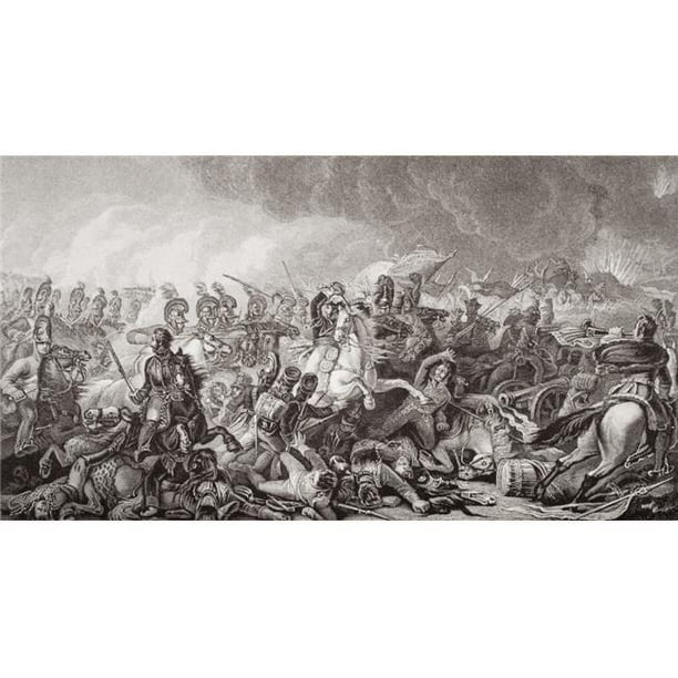 Waterloo. la Charge Décisive des Gardes 18 Juin 1815 Gravé par W M Poster Print&44; Grand - 40 x 20