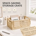 thumbnail image 5 of Pastel Storage Crates 6-Pack, Space-Saving Foldable Baskets for Office Classroom Bedroom with Label Sheets & Marker, 5 of 10