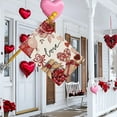 thumbnail image 3 of Valentines Day Watercolor Roses Love Hearts Balloon Gift House Flag Big Large Burlap 28X40 Inch Vertical Double Sided Outside Yard Holiday Outdoor Farmhouse Decoration, 3 of 5