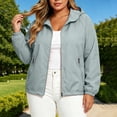 thumbnail image 2 of Thousandth Women's Zip Up Athletic Windbreaker Casual Long Sleeve Lightweight Hooded Jacket Breathable Quick Dry Coat for Running Gym Yoga Workout, 2 of 7