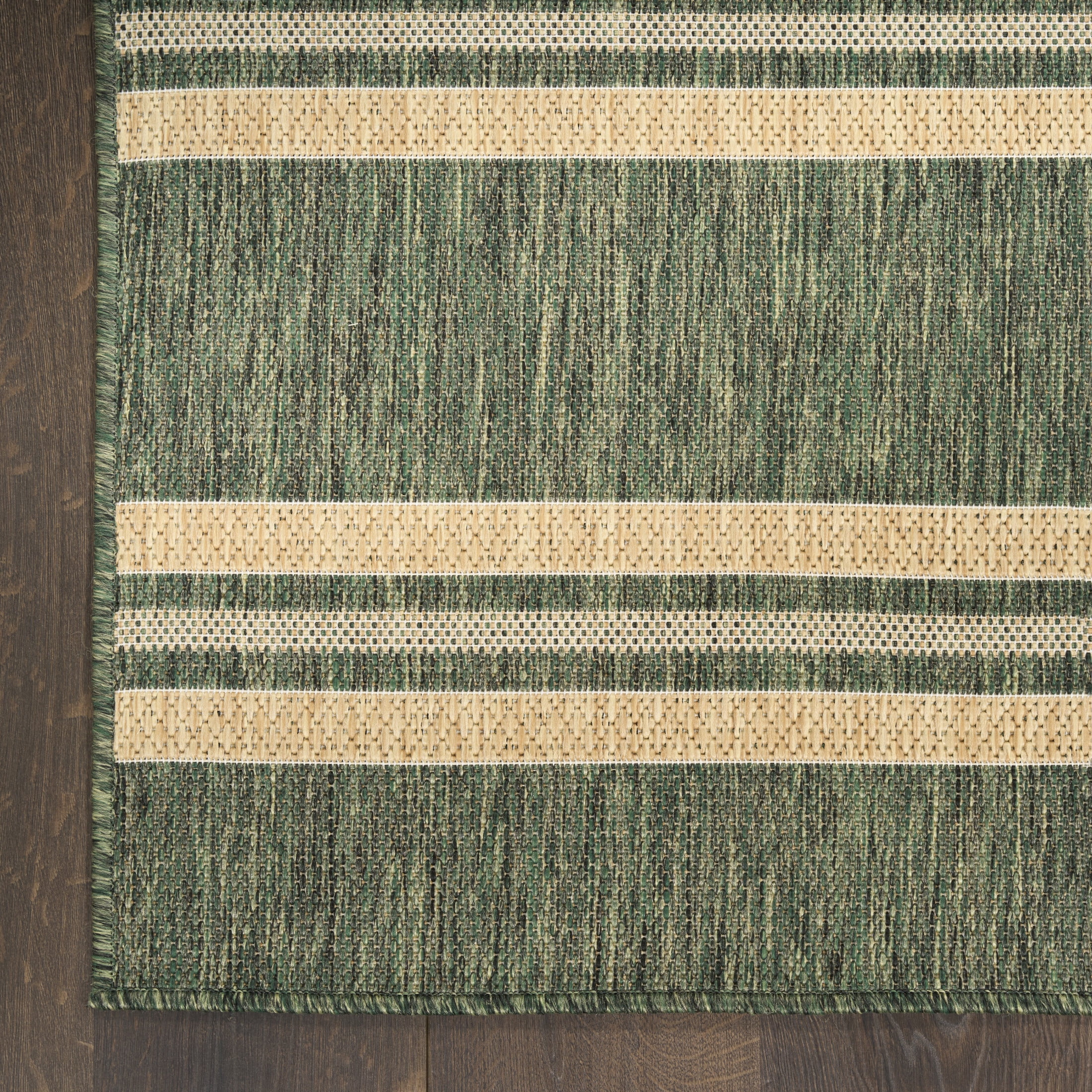 Nourison Horizon Indoor/Outdoor 3' x 5' Green Modern Rug