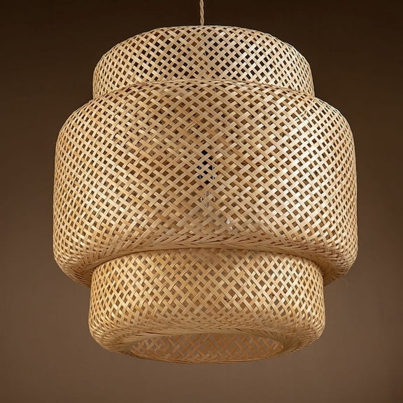 Drusilla Single Light Rattan Pendant Light - 20.9" x 19.7"