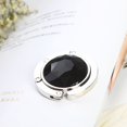thumbnail image 4 of Foldable Purse Hook Floding Handbag Hanger Rhinestone Bag Holder for Table Desk Hyrbekportable Folding Crystal Bag Hanger Bag Hook Without Diamond Metal Bag Hanger G (Black), 4 of 4