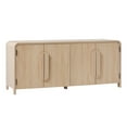 thumbnail image 4 of Modern Curved 70" Buffet Sideboard and TV Stand for up to 80" TV Coastal Oak, 4 of 17