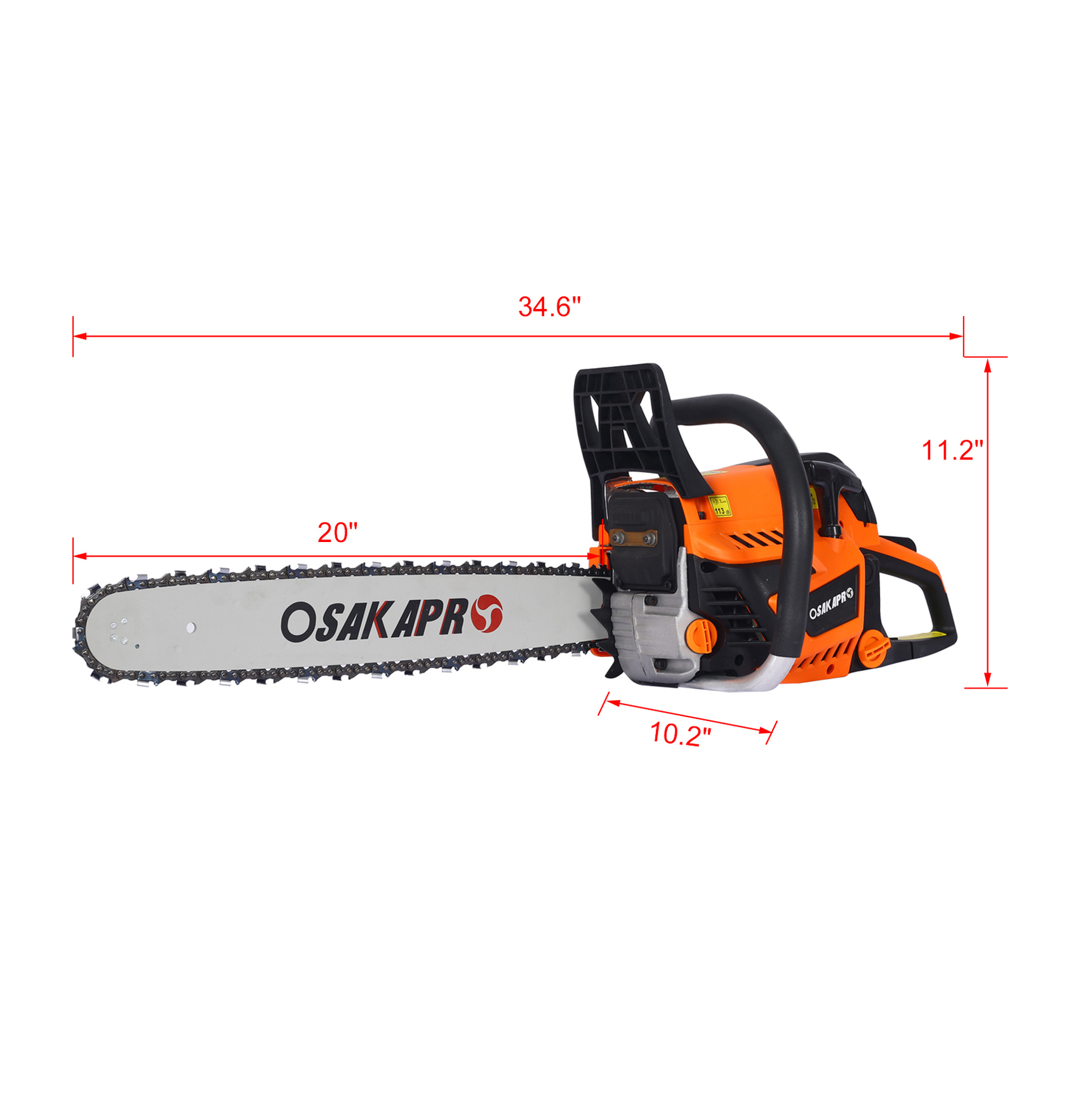Chainsaw Gas 20 Inch 52cc, 2-Cycle Chainsaw for Wood Cutting, EPA Compliant Professional Chainsaw