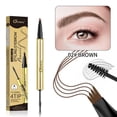 thumbnail image 2 of Eyebrow Gel - Double-End Styling Eyebrow Pen, 2-In-1 Eyebrow Pencil with 4-Fork Tip & Clear Gel, Includes 3 Brow Cards, Waterproof Smudge-Proof Long-Lasting Brow Shaper for Makeup Organizers, 2 of 4