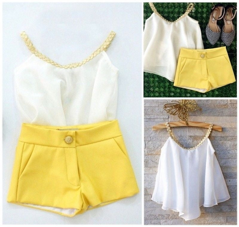 chiffon pants and tops