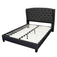 thumbnail image 3 of Best Master Furniture Yvette Upholstered Tufted with Wingback Platform Bed King, Black, 3 of 3
