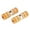 Golden, variant on 1 Pair Anti-slip Groove Strong Load-bearing High Hardness Bike Rear Pedals Aluminum Foot Rest Pegs Bike Accessories
