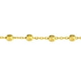 thumbnail image 2 of 14K Yellow Gold 7.50" Adj. 2.50mm Diamond Cut Beaded Bracelet - Women, 2 of 4