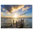 thumbnail image 2 of Abandoned Boardwalk in Seashore - Bridge Canvas Art Print, 2 of 3