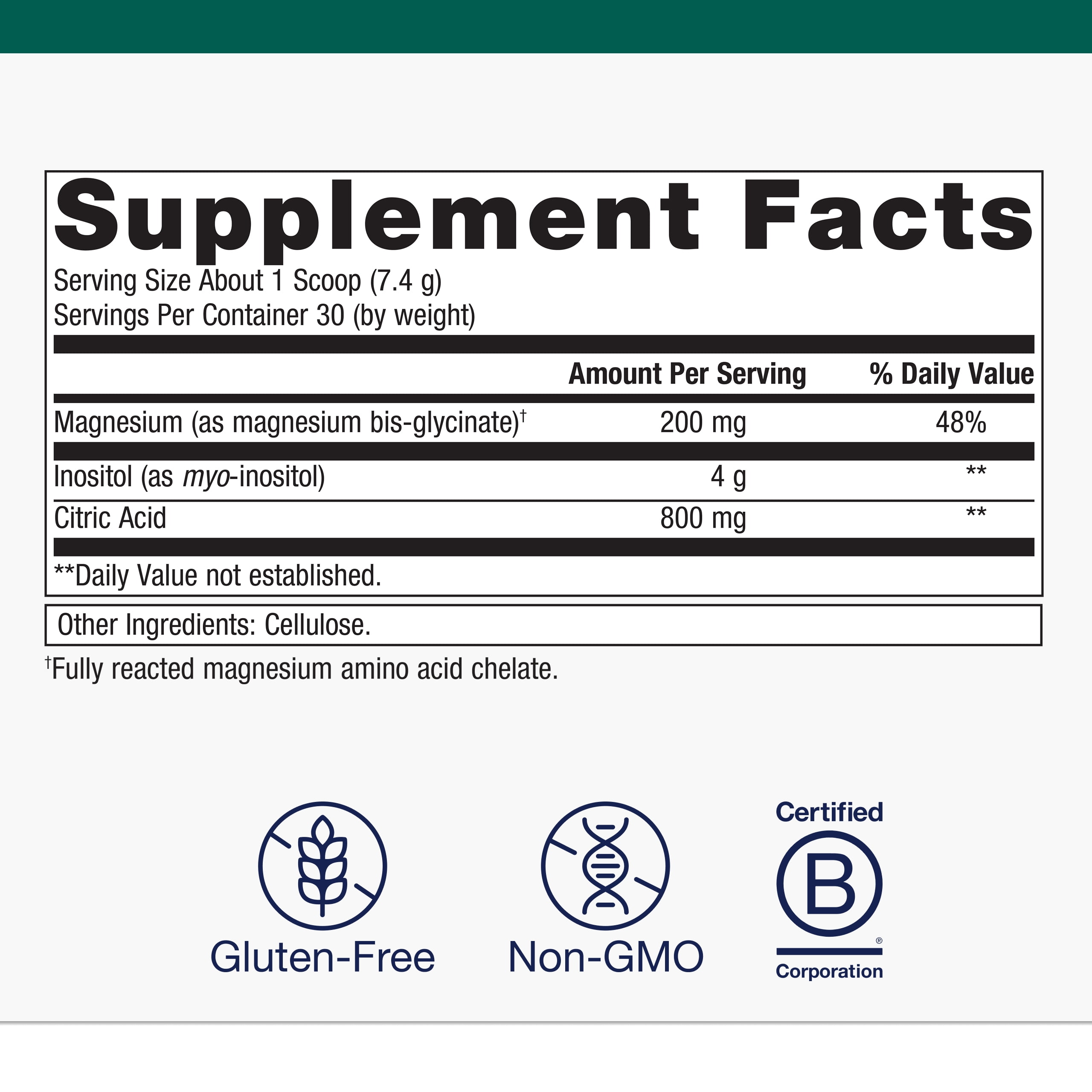 Metagenics Myo-Inositol Plus - Magnesium Supplement for Neuro Health* - With Myo-Inositol, Citric Acid & Magnesium - Supplements for Nervous System & Brain Function* - 7.8 Oz - 30 Servings