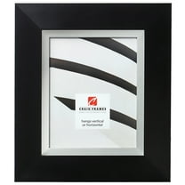 Craig Frames Ambassador, 12x12 inch Picture Frame, Bold Silver and Black