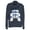 Navy Blue, variant on Junior's Star Wars Cute Cartoon R2-D2  Cowl Neck Sweatshirt Navy Blue Large