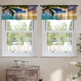 thumbnail image 2 of LALILO Kitchen Curtain Valance Beautiful Sunrise Rod Pocket Window Curtain 52"x 18" Set of 2, 2 of 6
