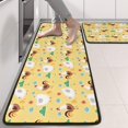 thumbnail image 2 of Kitchen Rugs Sets Of 2,Yellow Chicken White Hen Pattern Anti Fatigue Kitchen Mat Rugs Non Slip Washable,Decorative Kitchen Floor Mats for Kitchen,Sink,Laundry,17"x47"+17"x47", 2 of 5