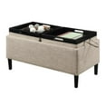 thumbnail image 2 of Convenience Concepts Designs4Comfort Storage Ottoman with Trays in Cream Fabric, 2 of 4